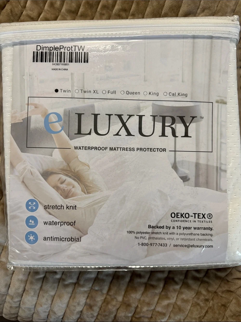 E Luxury twin size mattress protector